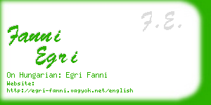 fanni egri business card